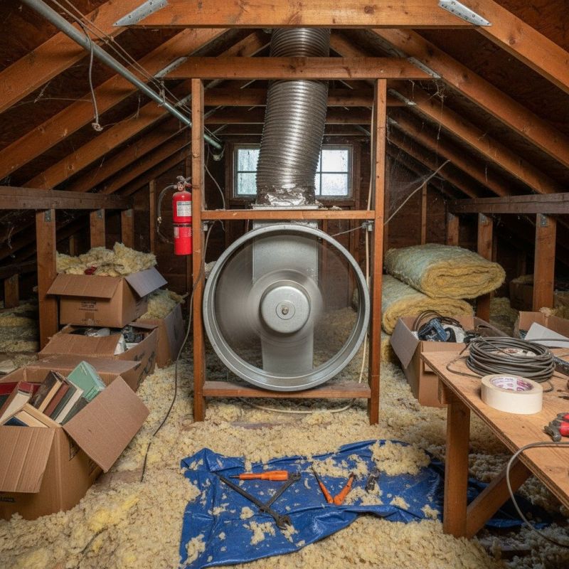 Roof Attic Fan Installation